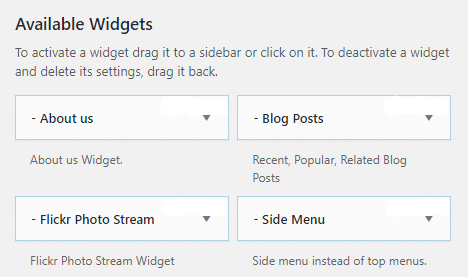 blog Widgets