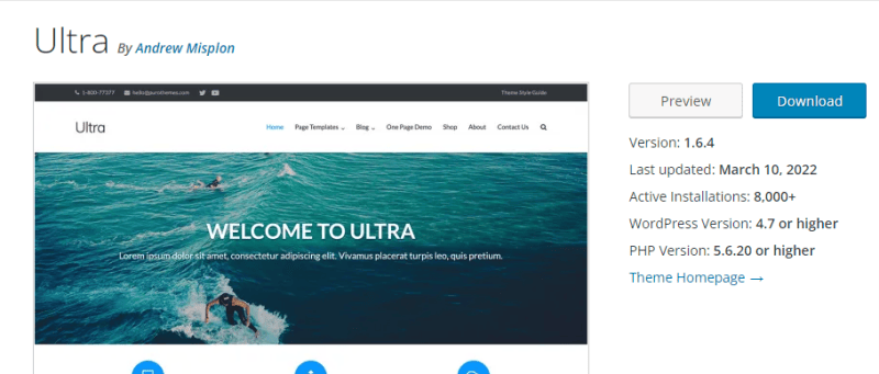 Ultra- Best WordPress Themes For Authors