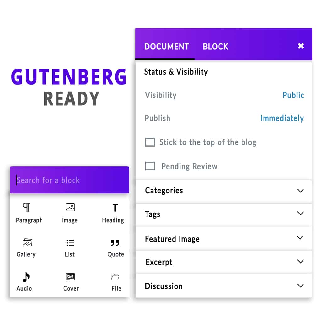 Gutenberg ready blogging theme